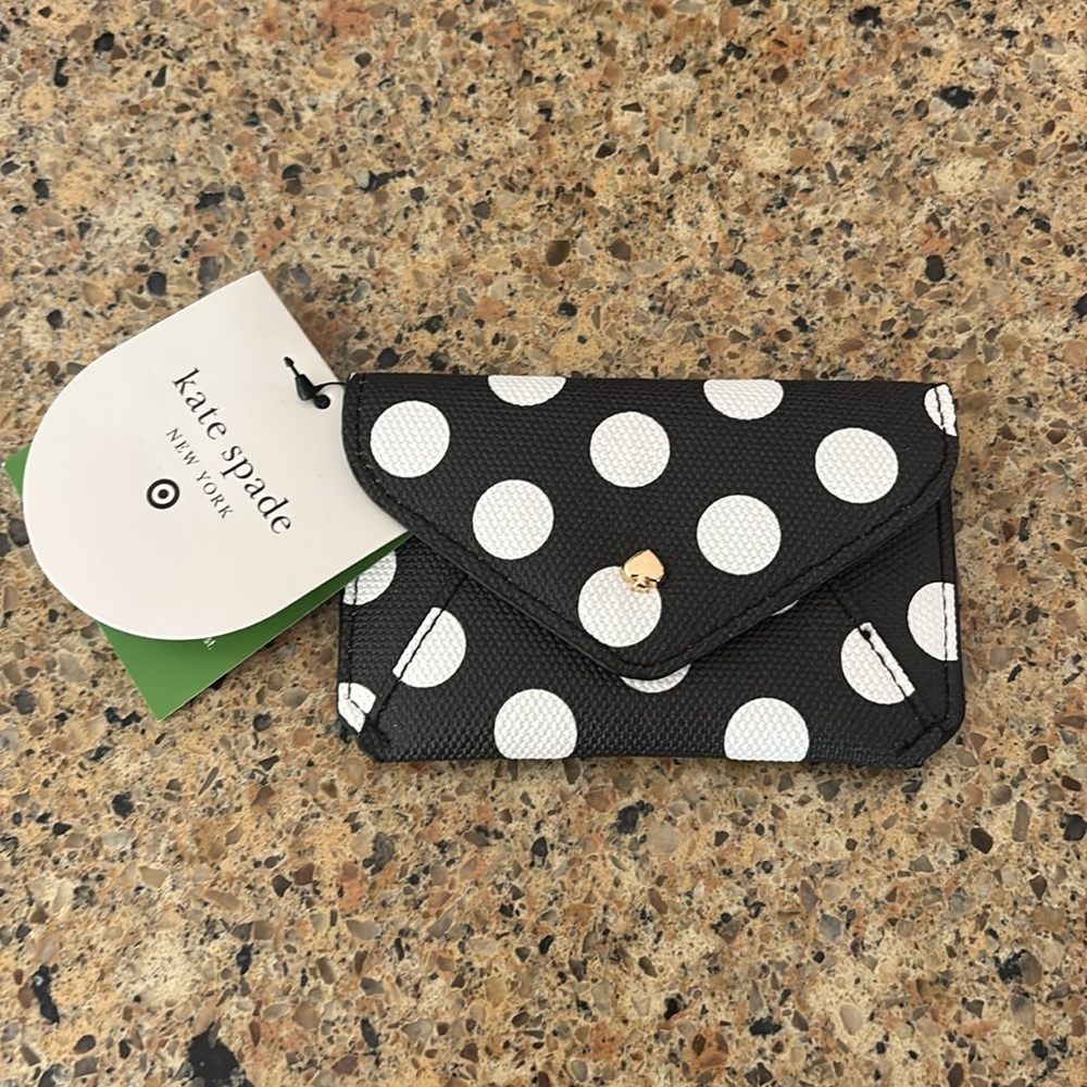 ♠️ Kate Spade x Target Black and White Polka Dot Card Case - Picture 5 of 6